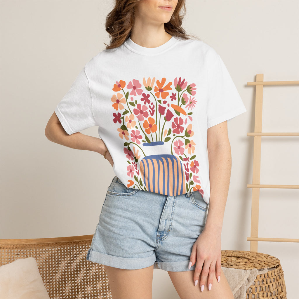 It Is Well Tee – Floral T-Shirt With Vase Flower Design | Soulful Style Shirt