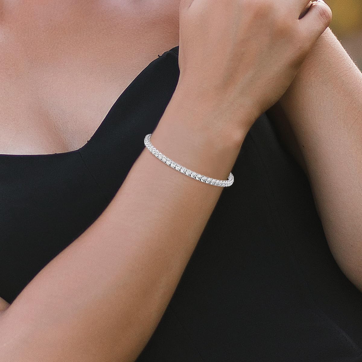 Lab Grown Diamond Bracelet – 6 Carat Tennis Bracelet in 14K Gold with VS Clarity Diamonds