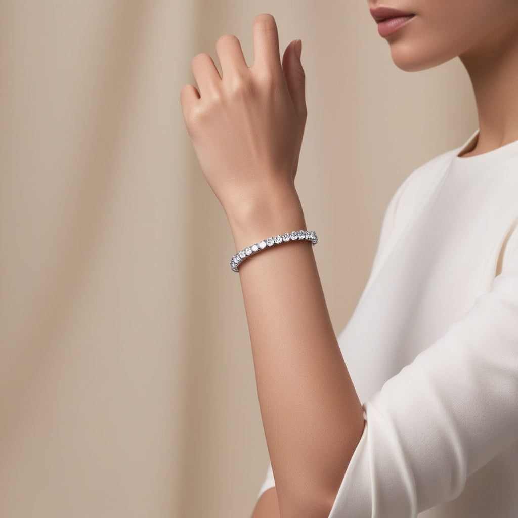 Lab Grown Diamond Bracelet – 6 Carat Tennis Bracelet in 14K Gold with VS Clarity Diamonds