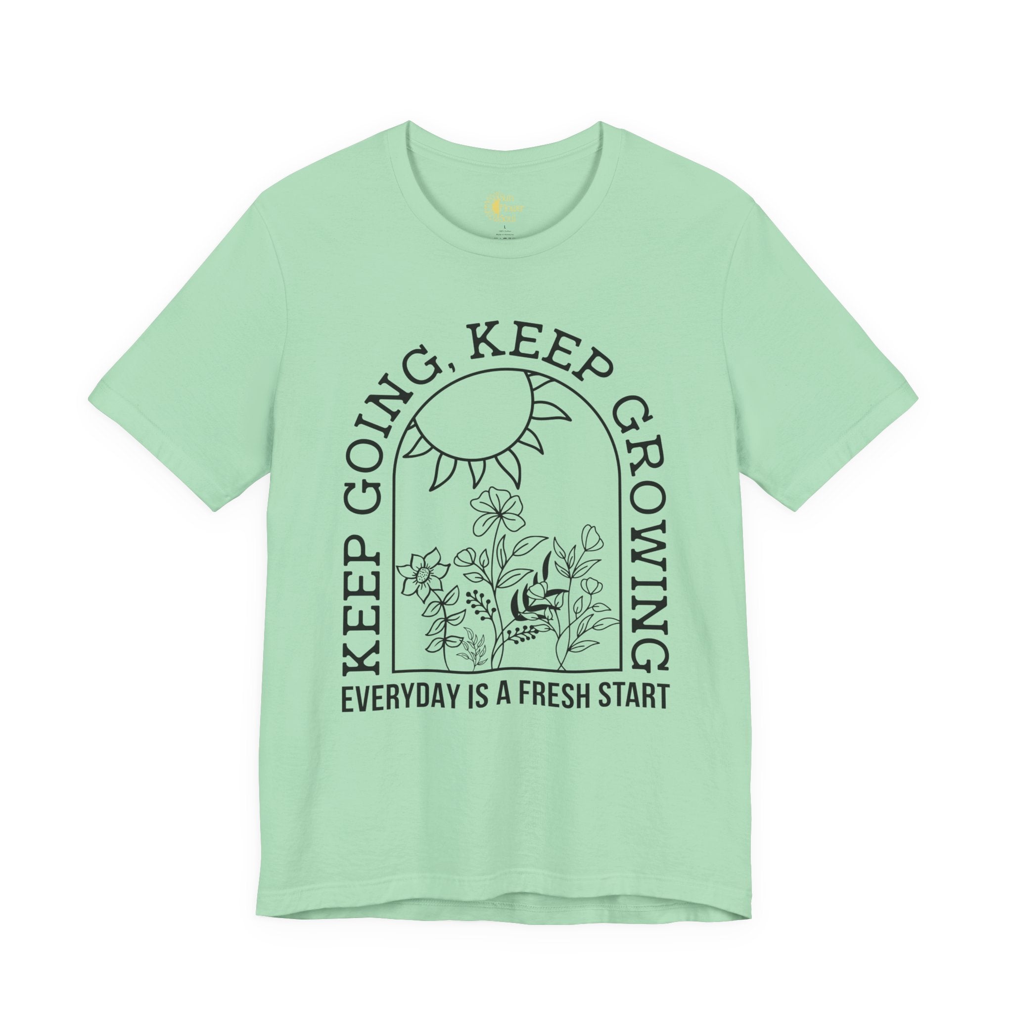 Positive Graphic Tee – Inspirational Floral Design Shirt With Uplifting Message