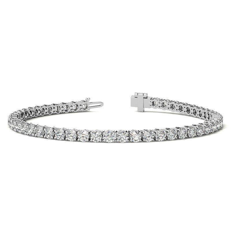 Lab Grown Diamond Bracelet – 8.5 Carat Tennis Bracelet | 14k White & Yellow Gold