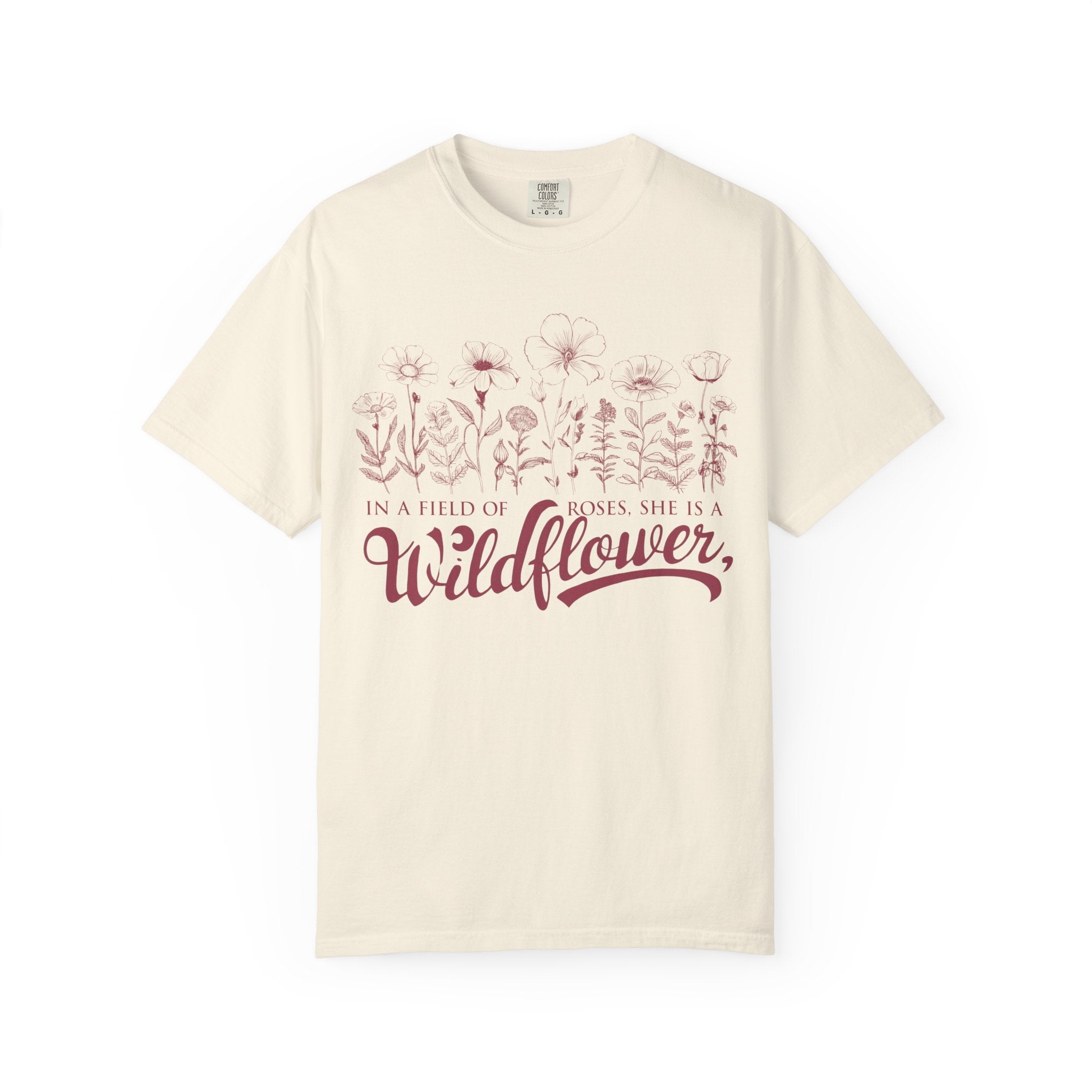 Wildflower Graphic Tee – Soft Cotton Botanical T-Shirt | Comfortable Casual Wear