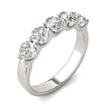 Lab Grown Diamond Ring – 1 1/4 CTW Five Stone Anniversary Band | 14K White Gold