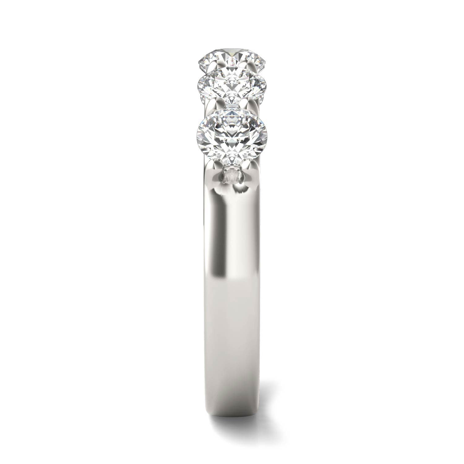 Lab Grown Diamond Ring – 1 1/4 CTW Five Stone Anniversary Band | 14K White Gold