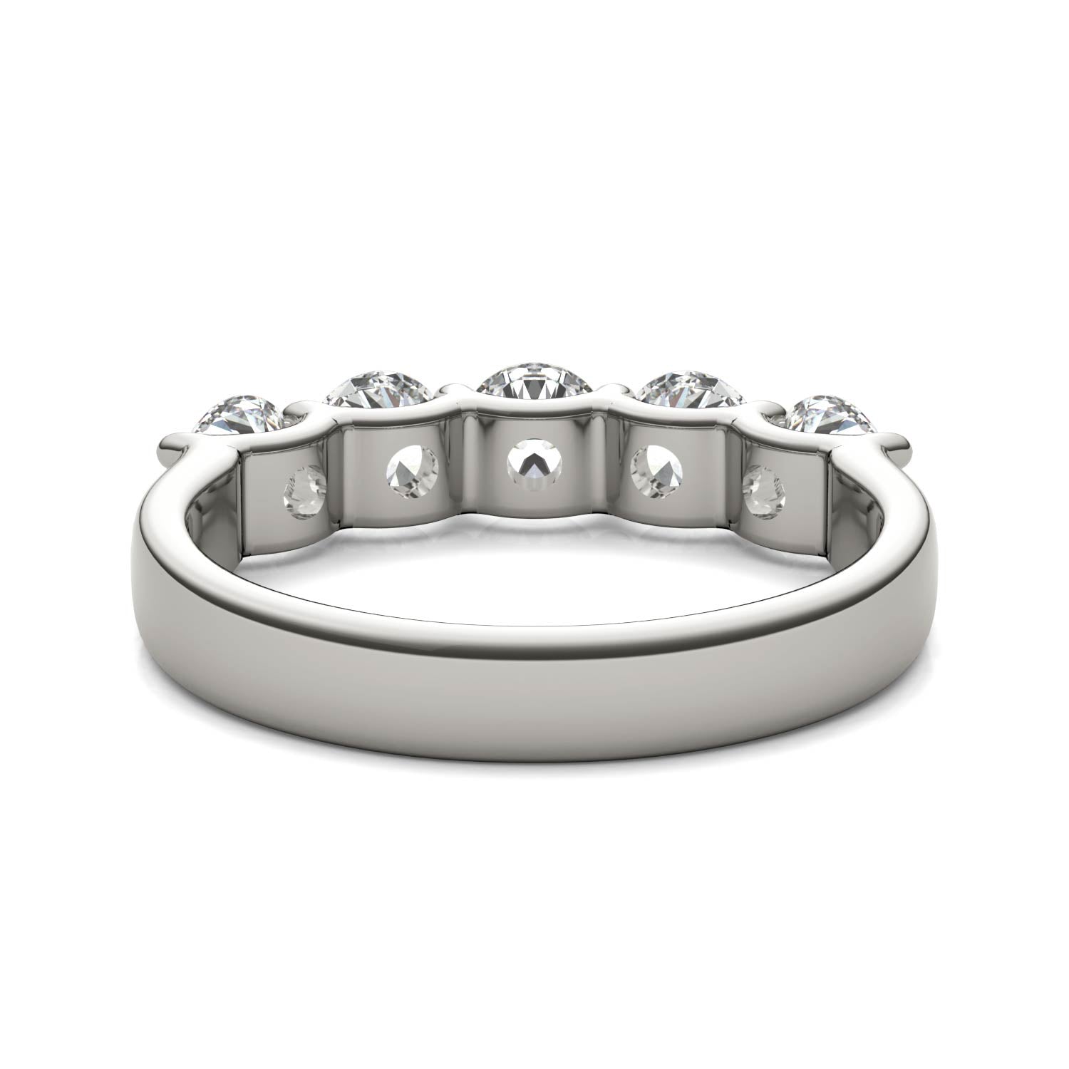 Lab Grown Diamond Ring – 1 1/4 CTW Five Stone Anniversary Band | 14K White Gold