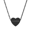 Engraved Heart Necklace – Personalized Name Pendant on Stainless Steel Fine Chain