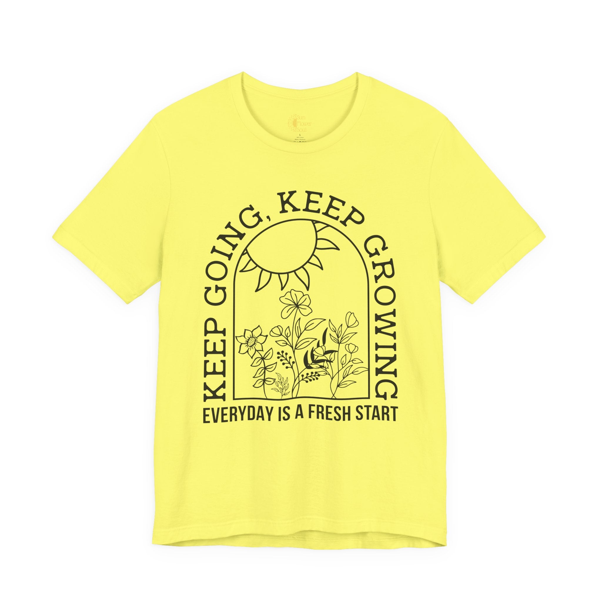 Positive Graphic Tee – Inspirational Floral Design Shirt With Uplifting Message