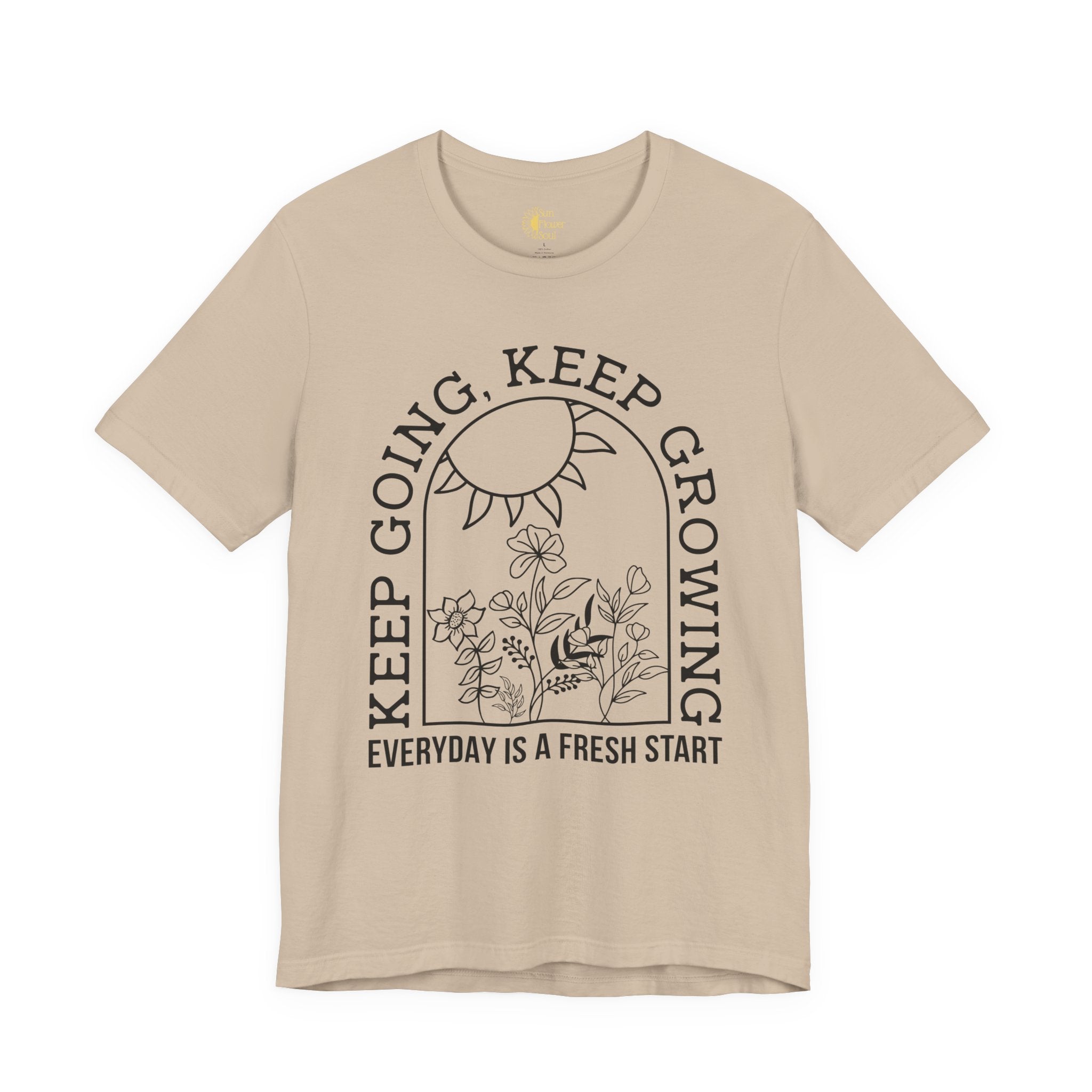 Positive Graphic Tee – Inspirational Floral Design Shirt With Uplifting Message