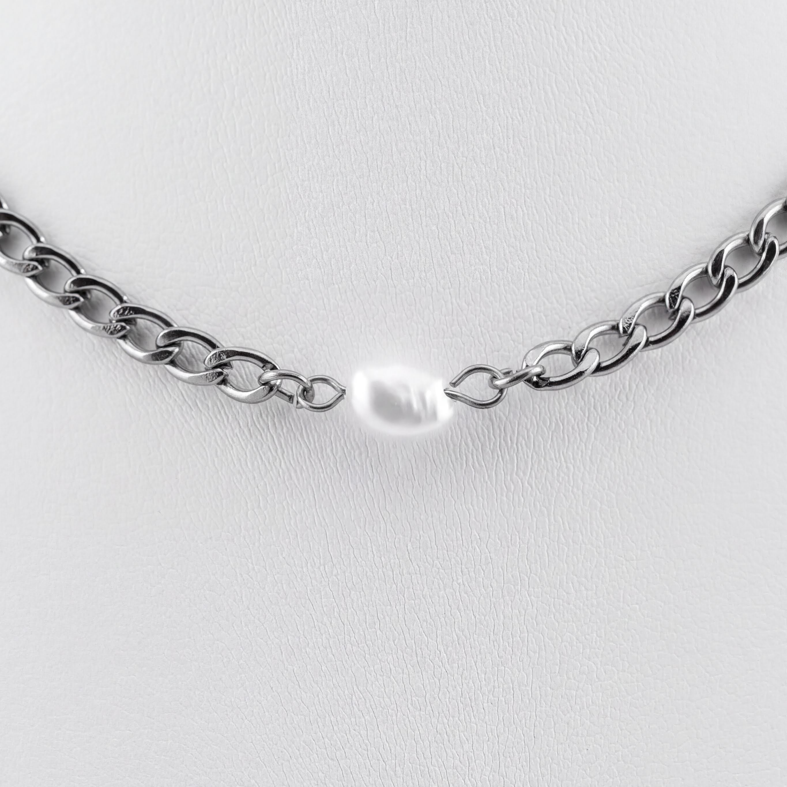 Silver Figaro Split Chain