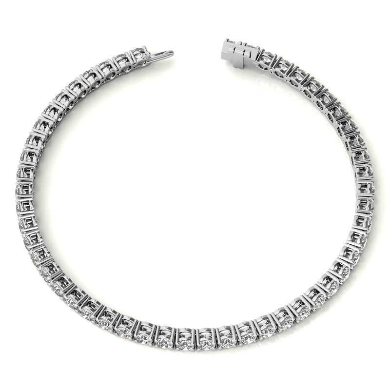 Lab Grown Diamond Bracelet – 8.5 Carat Tennis Bracelet | 14k White & Yellow Gold