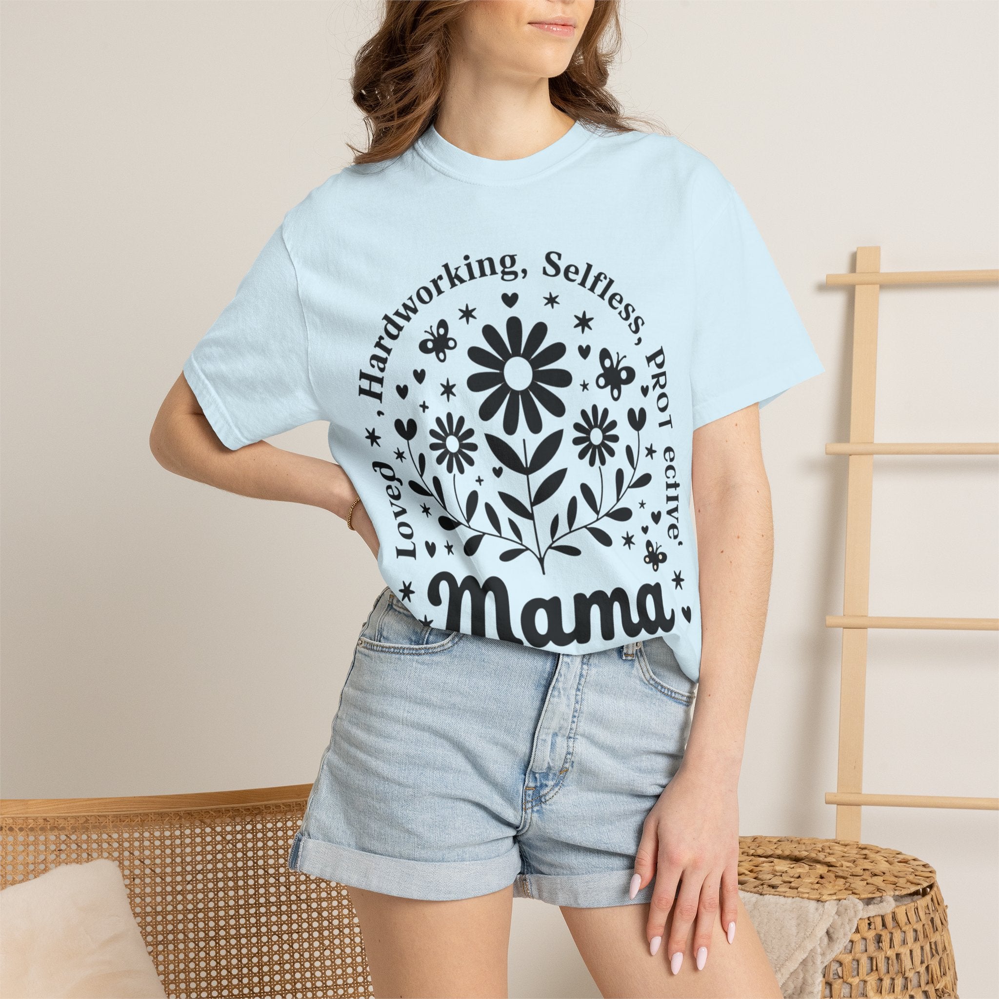 Mama Traits Floral Tee – Soft Cotton Unisex Casual Shirt | Gift for Mom