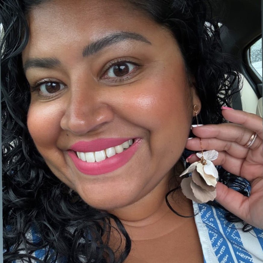 Delilah - Multi-Color Long Petal Drop Earrings