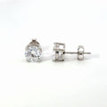 7mm Brilliant Stud Earrings Finished in Rhodium
