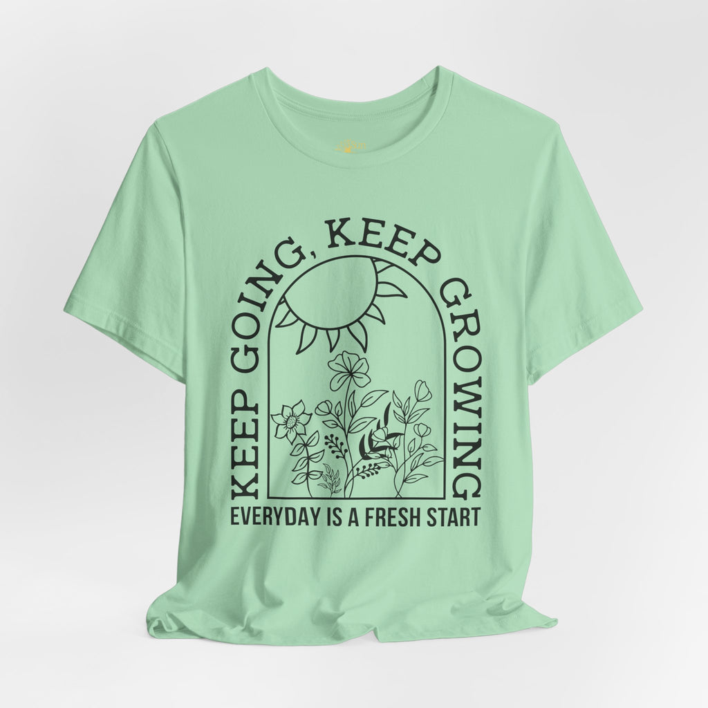 Positive Graphic Tee – Inspirational Floral Design Shirt With Uplifting Message