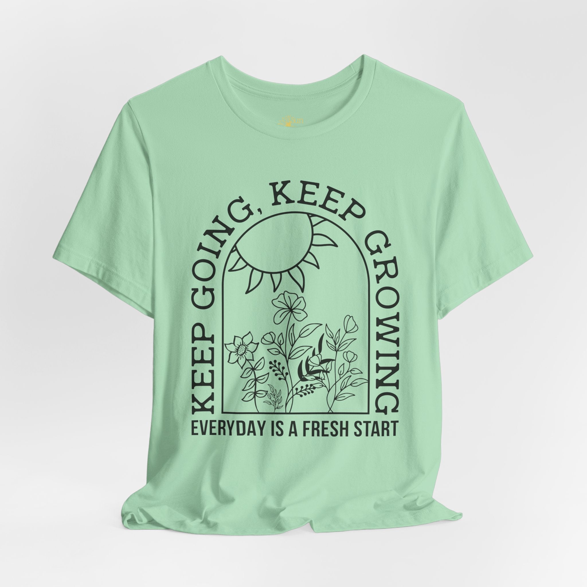 Positive Graphic Tee – Inspirational Floral Design Shirt With Uplifting Message