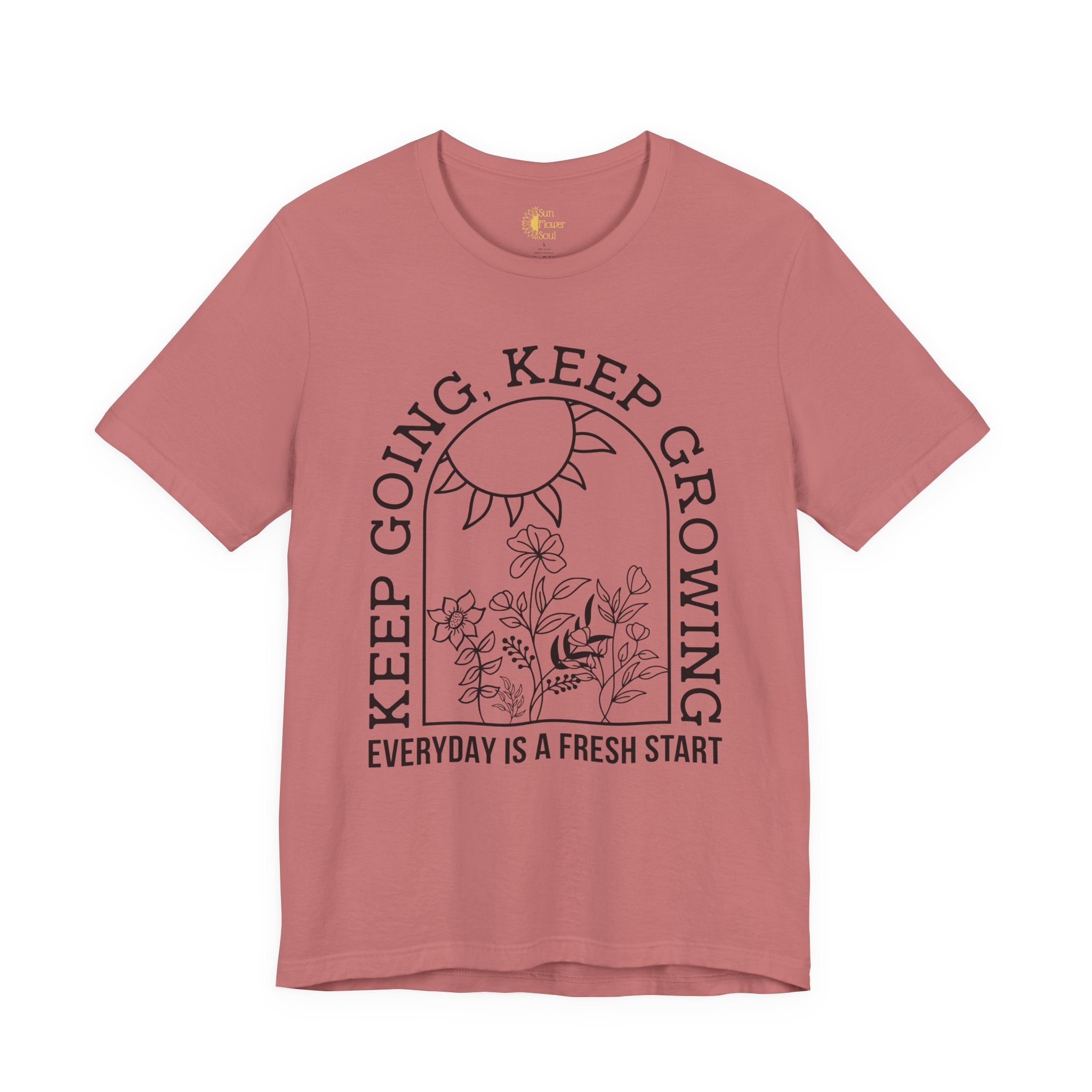 Positive Graphic Tee – Inspirational Floral Design Shirt With Uplifting Message