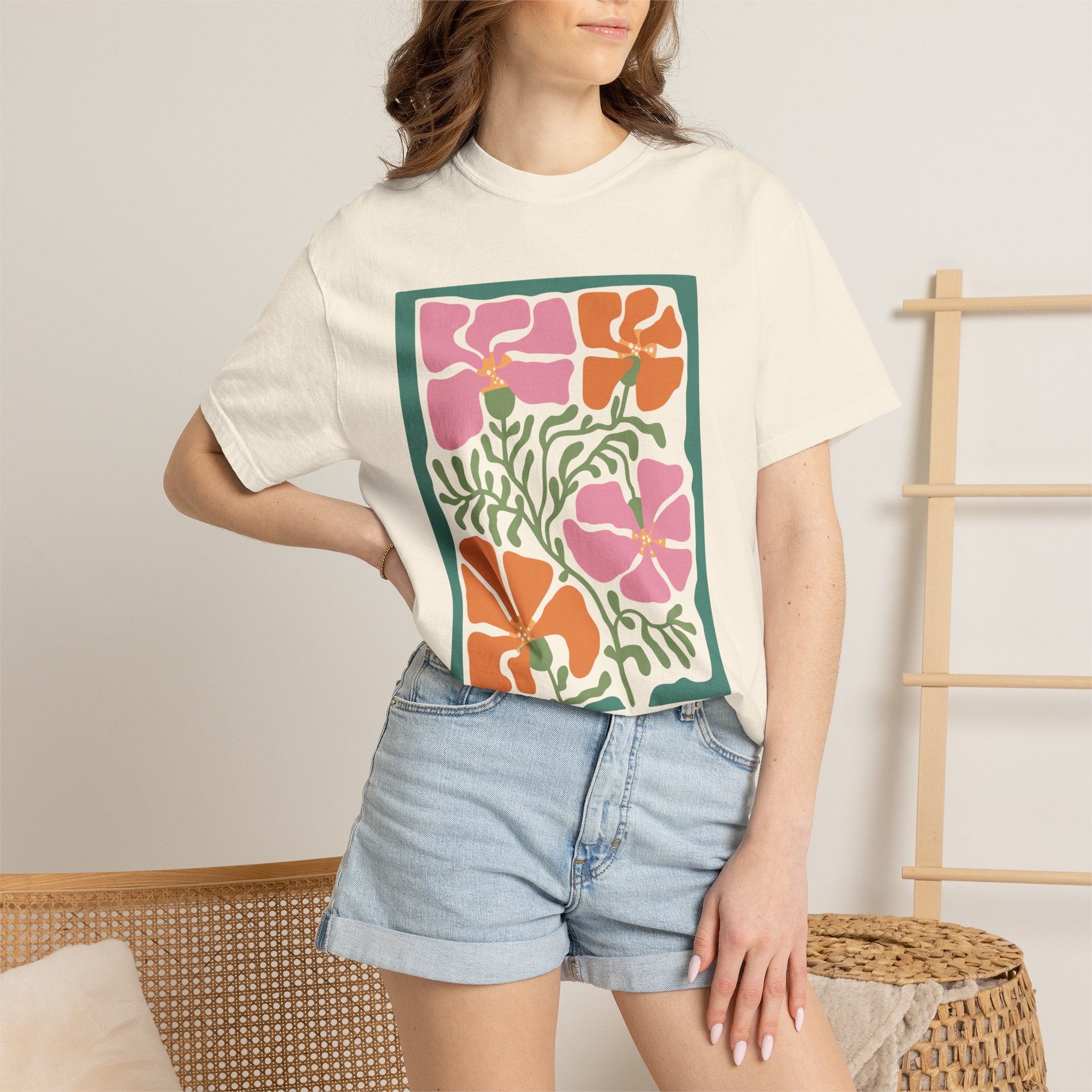 Bold Bloom Tee – Artistic Floral T-Shirt With Vibrant Flower Print | Soft Cotton Fabric