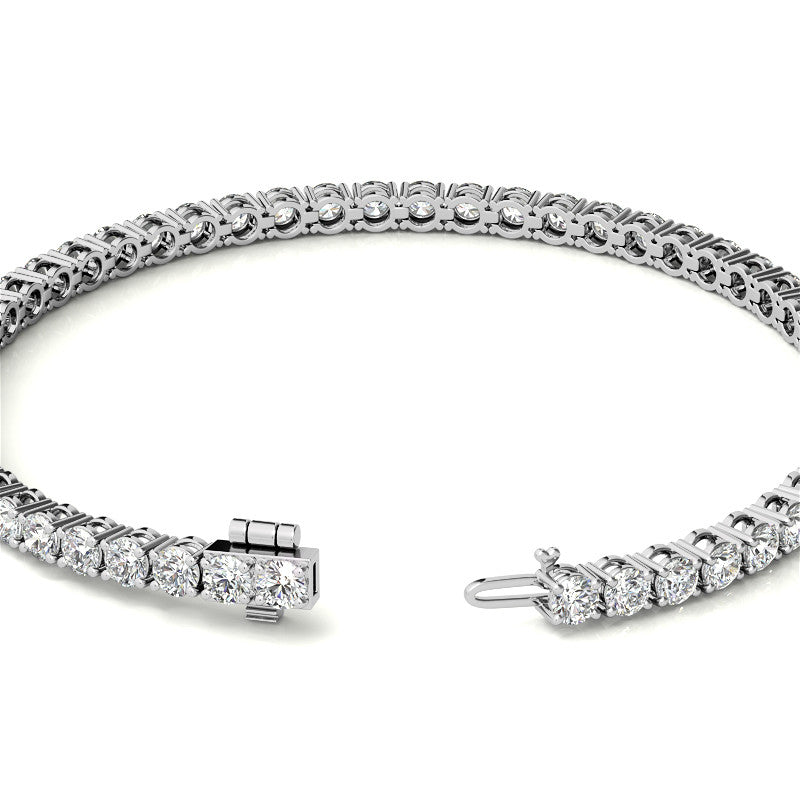 Lab Grown Diamond Bracelet – 8.5 Carat Tennis Bracelet | 14k White & Yellow Gold
