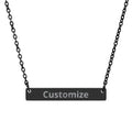 Engraved Bar Necklace - Custom Name Pendant | Stainless Steel, Hypoallergenic Jewelry Gift