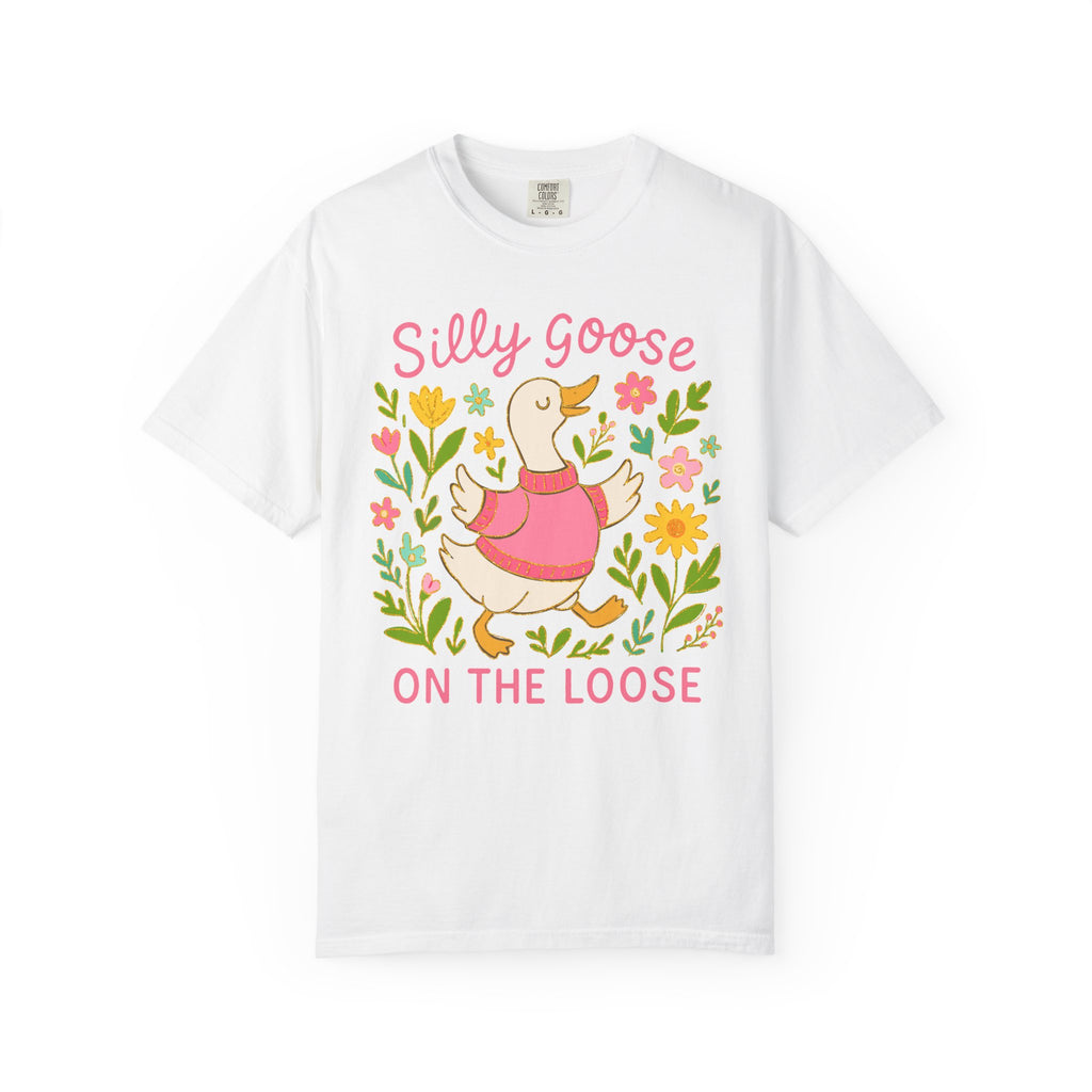 Cute Duck T-Shirt - Women's Graphic Tee With Floral Duck Shirt Design