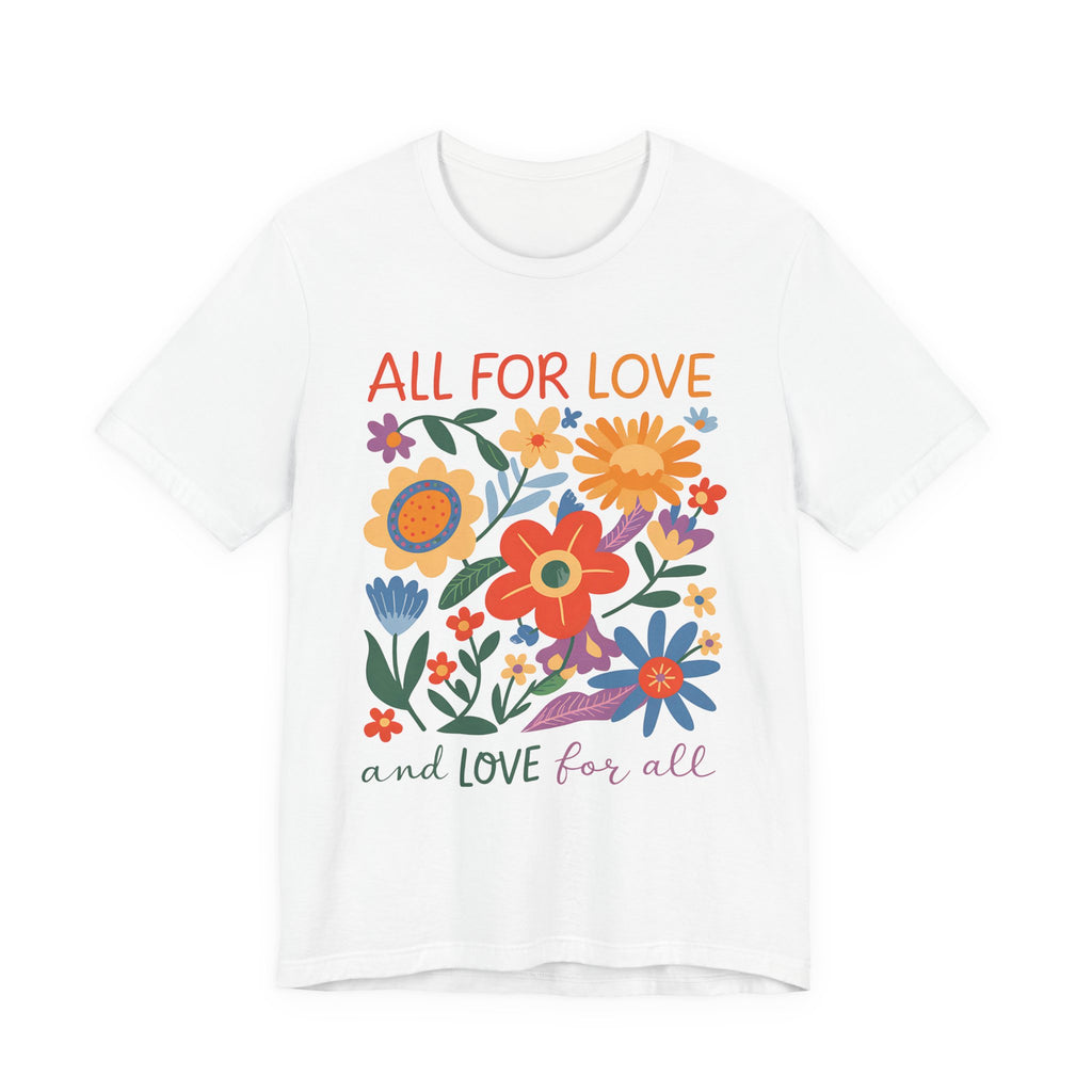 Colorful Floral Tee - Soft Bella Canvas 3001 Graphic T-Shirt With Uplifting Message