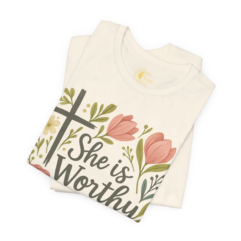 Christian Inspirational Tee – Women's Proverbs 31 Top | Floral Graphic Shirt