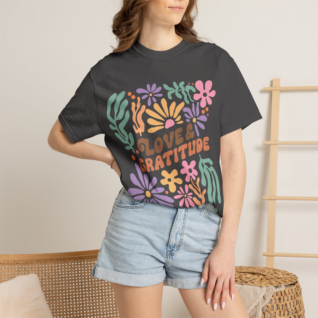 Floral Gratitude T-Shirt – Unisex Cotton Tee | Comfortable Casual Wear Top