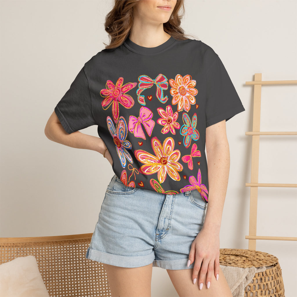 Floral Unisex T-Shirt – Vibrant Floral Shirt | Boho Vibe Apparel | Soft Cotton Tee