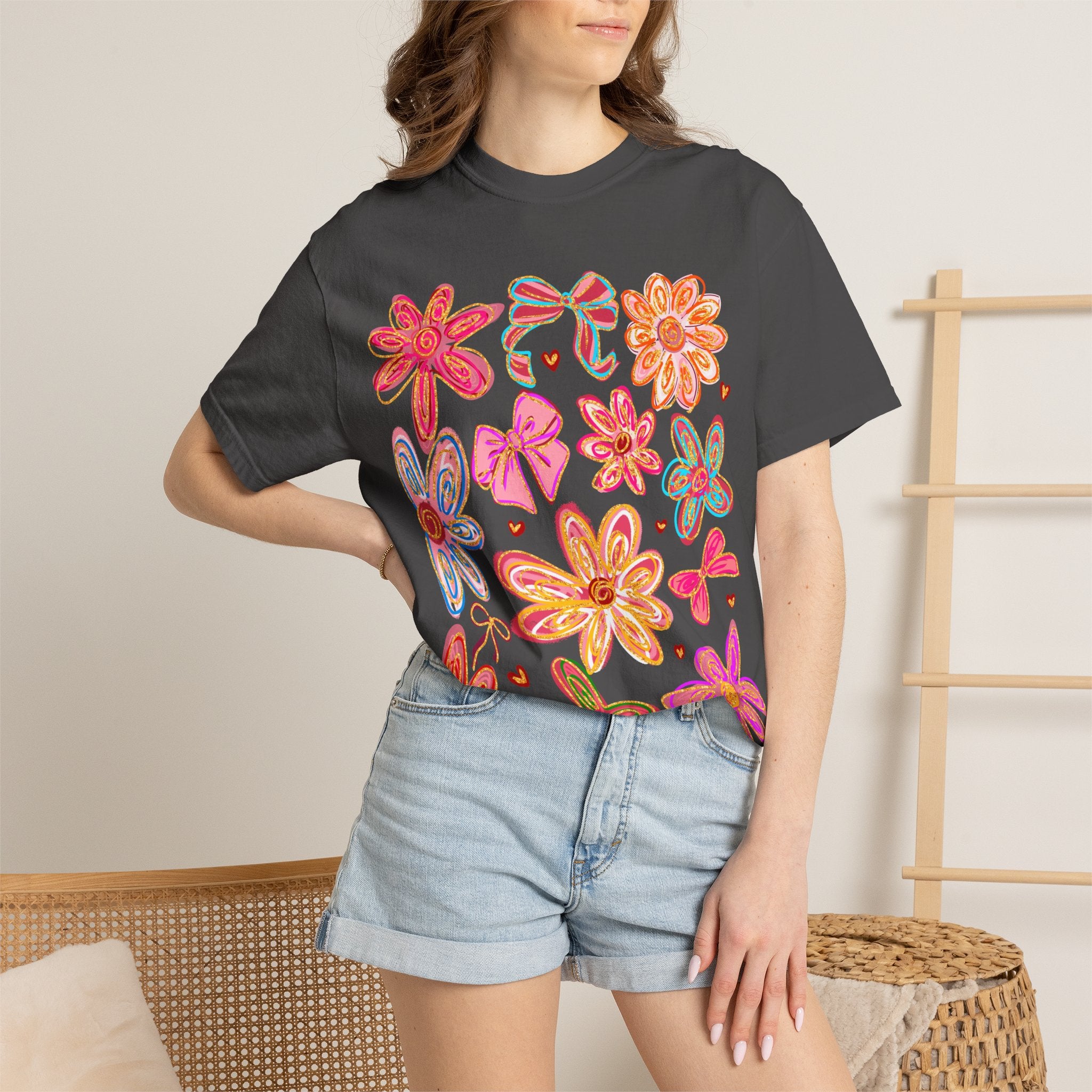 Floral Unisex T-Shirt – Vibrant Floral Shirt | Boho Vibe Apparel | Soft Cotton Tee