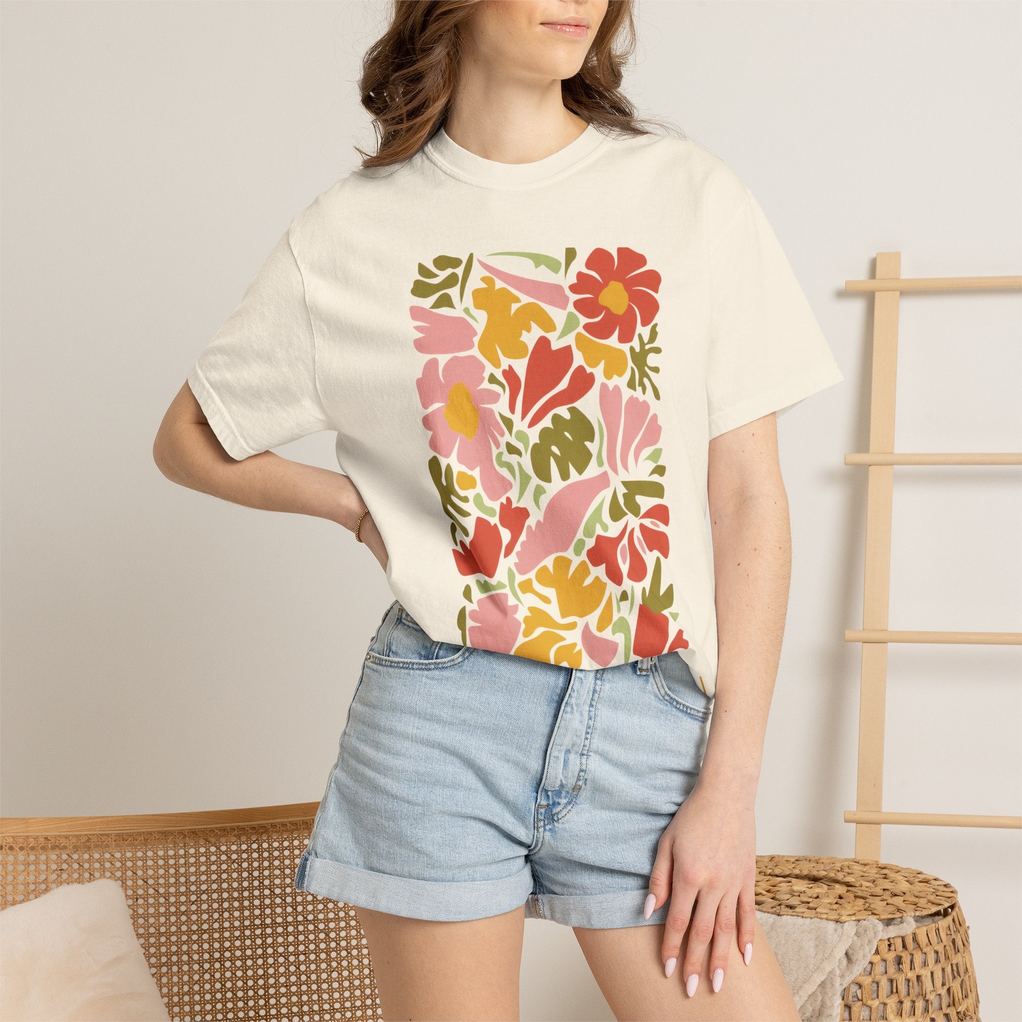 Forgiven TShirt – Vibrant Floral Print Unisex Cotton Tee With Message Of Grace