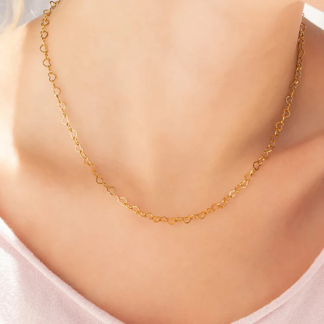 Heart Link Chain Necklace