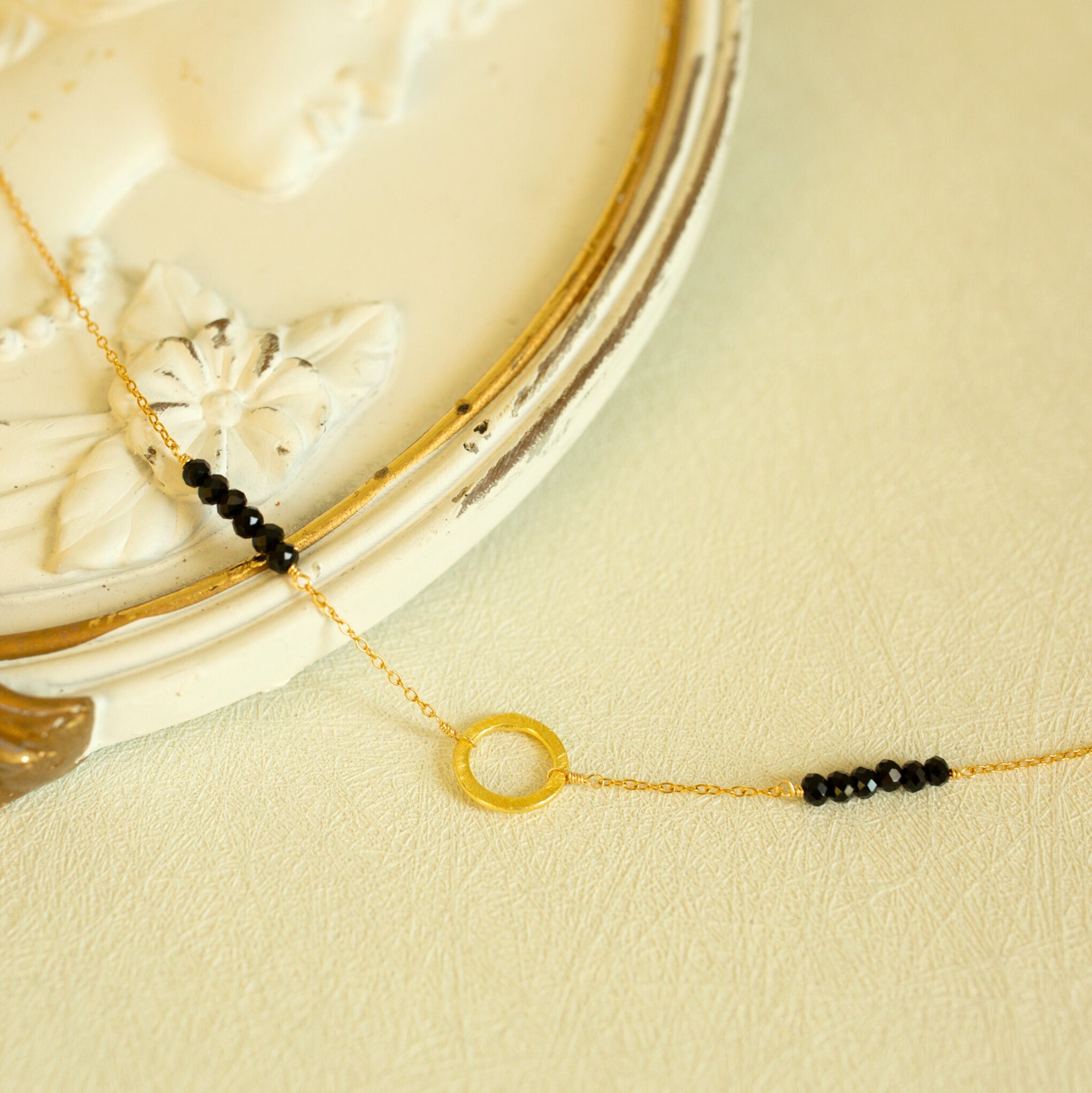 Solara Necklace – Handmade Adjustable Chain Gold Vermeil Necklace with Gemstones