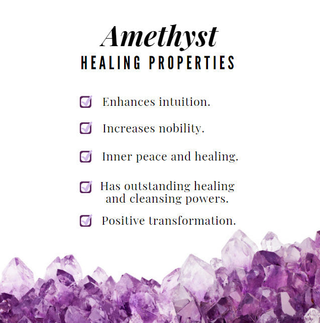 Amethyst Pendant Necklace - Diamond Swirl Necklace With 7mm Purple Gemstone