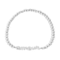 Gold Beaded Bracelet – Adjustable Stainless Steel Stretch Jewelry With Amour Charm