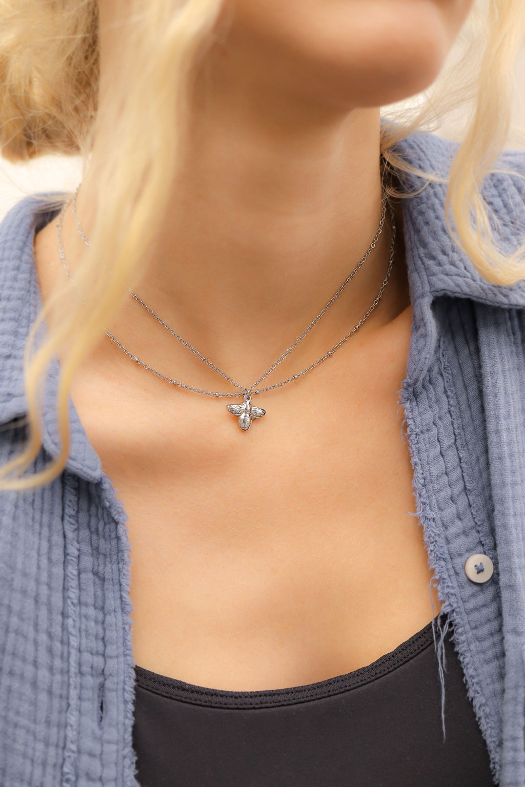 18K Gold Bee Charm – Hypoallergenic Stainless Steel Charm Bracelet Accessory