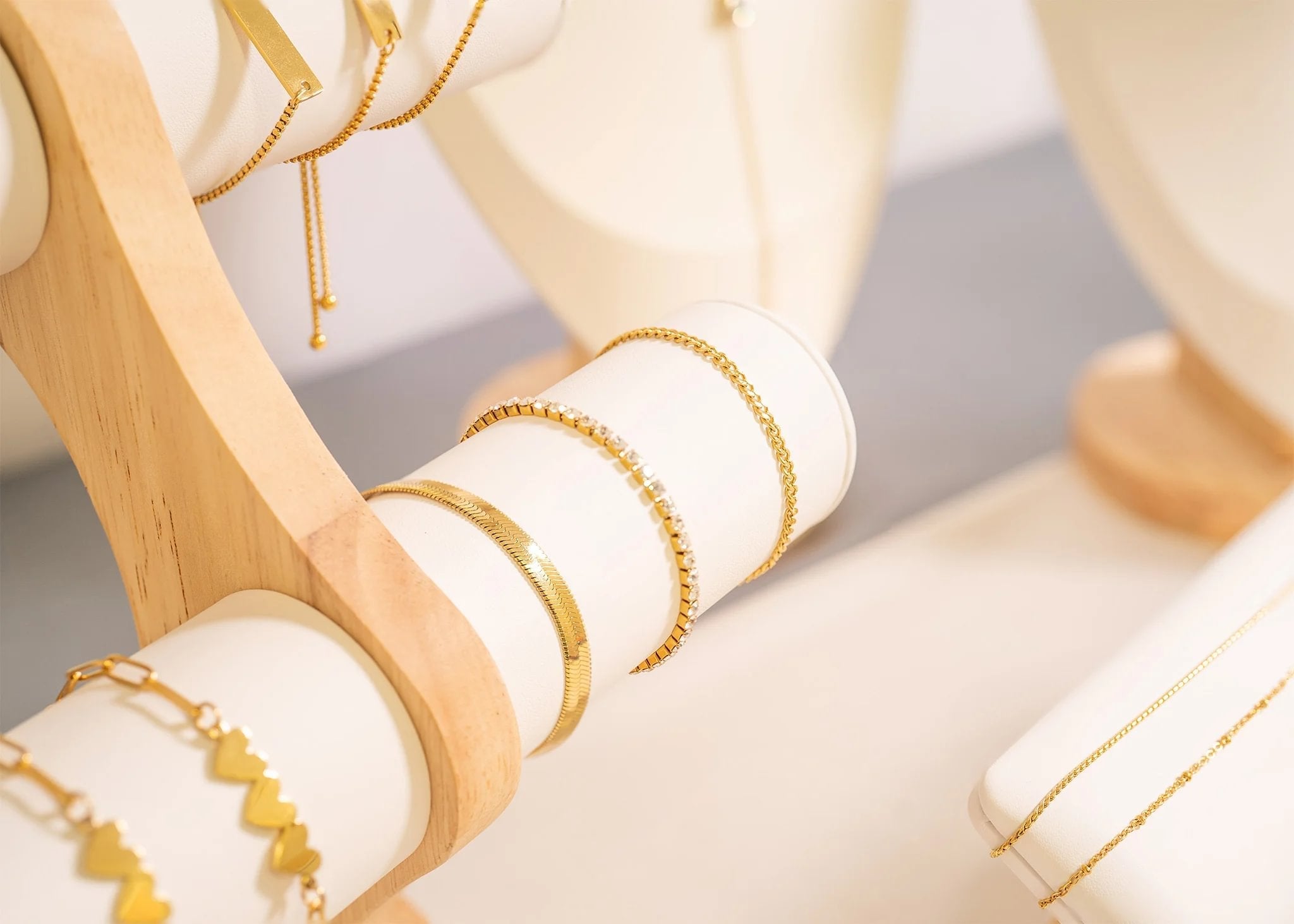 Gold Layered Bracelet Set – 25 Pc 18K Gold Stainless Steel Bracelets