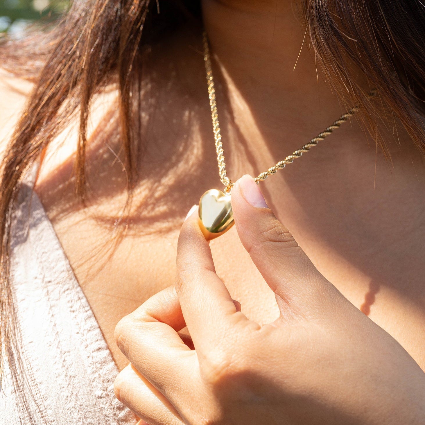 Gold Stainless Steel Locket Set – Heart Shaped, Vintage Oval & Minimalist Round Necklace