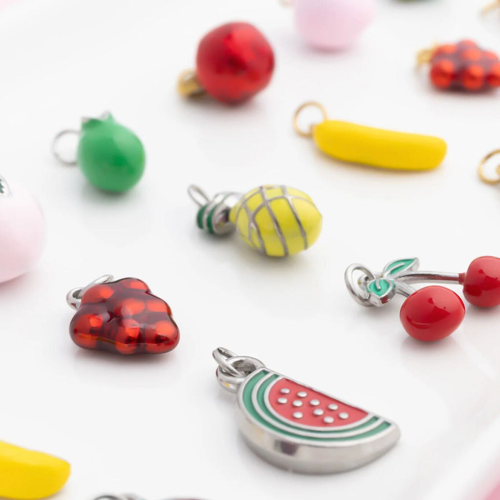 Fruit Charm Set – 18K Gold Stainless Steel Summer Charm Set | Hypoallergenic Jewelry