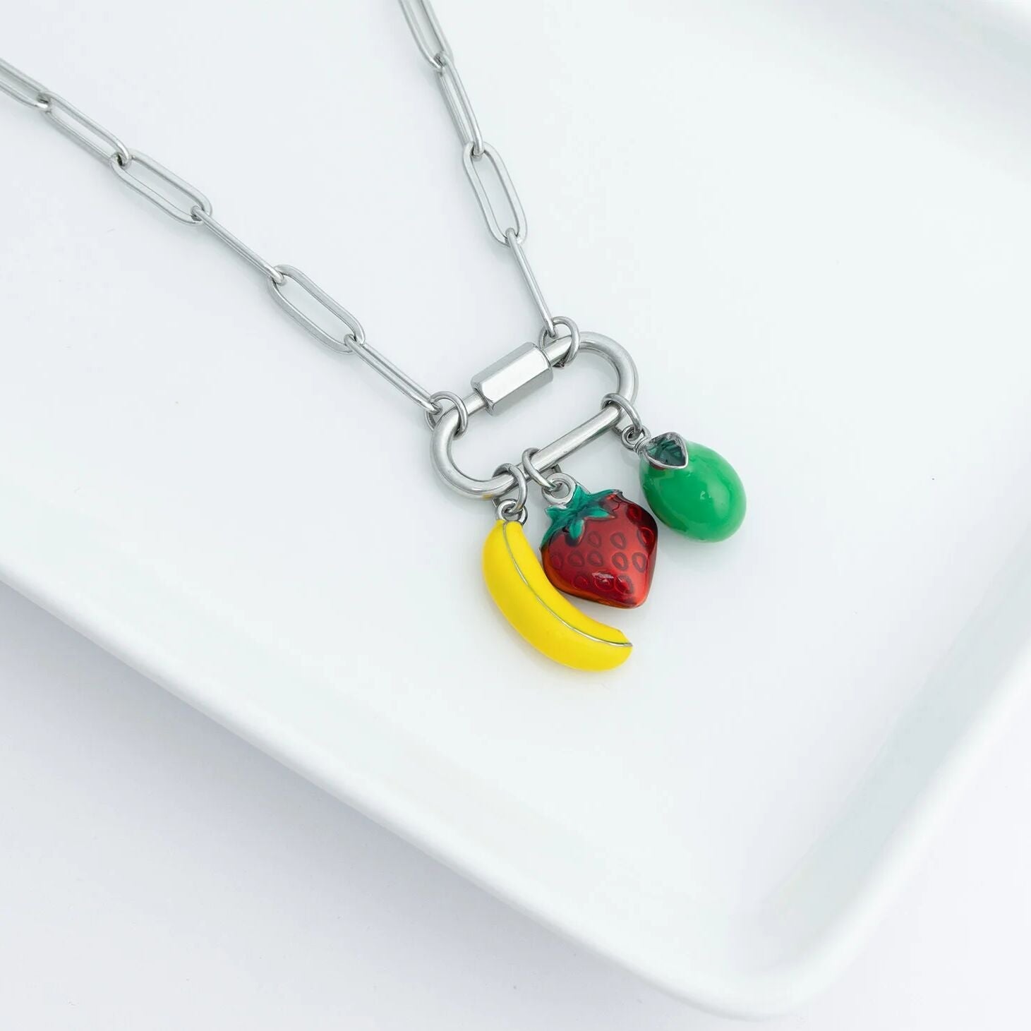 Fruit Charm Set – 18K Gold Stainless Steel Summer Charm Set | Hypoallergenic Jewelry