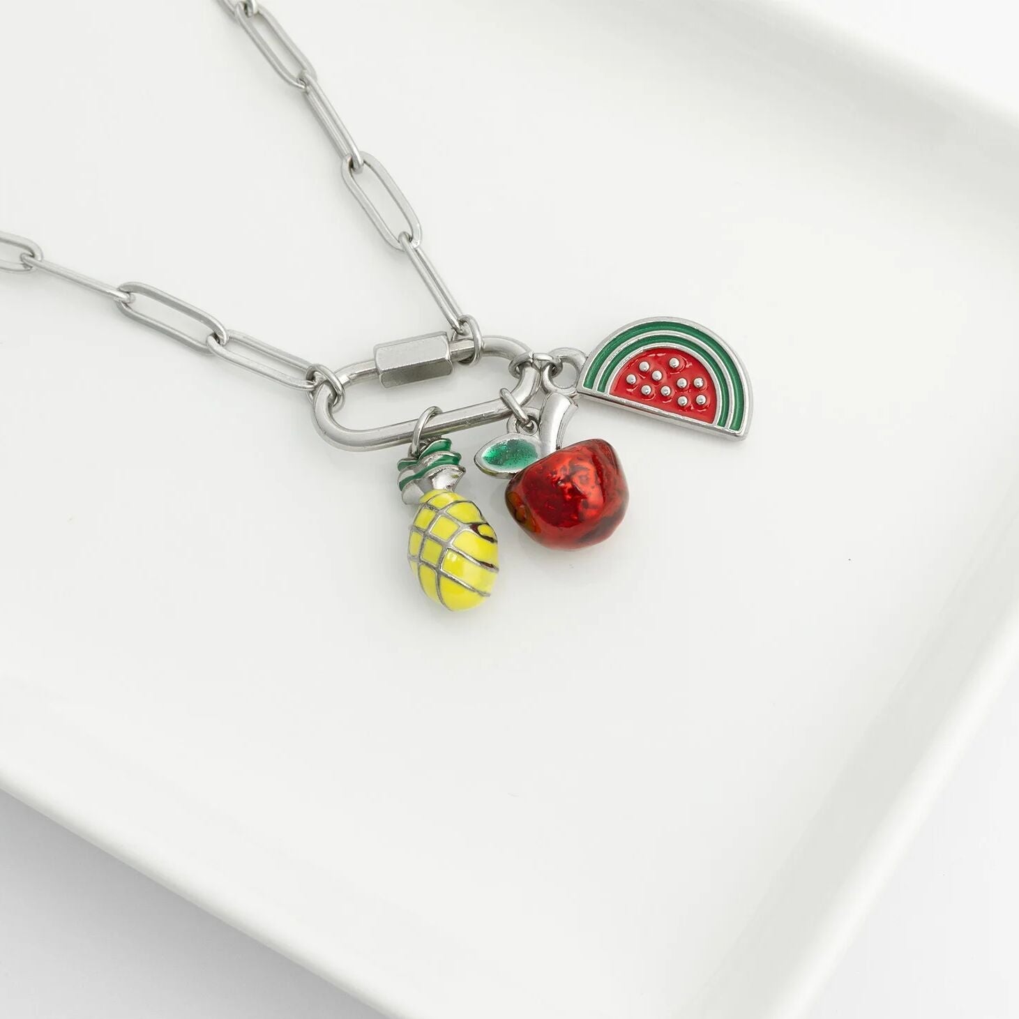 Fruit Charm Set – 18K Gold Stainless Steel Summer Charm Set | Hypoallergenic Jewelry