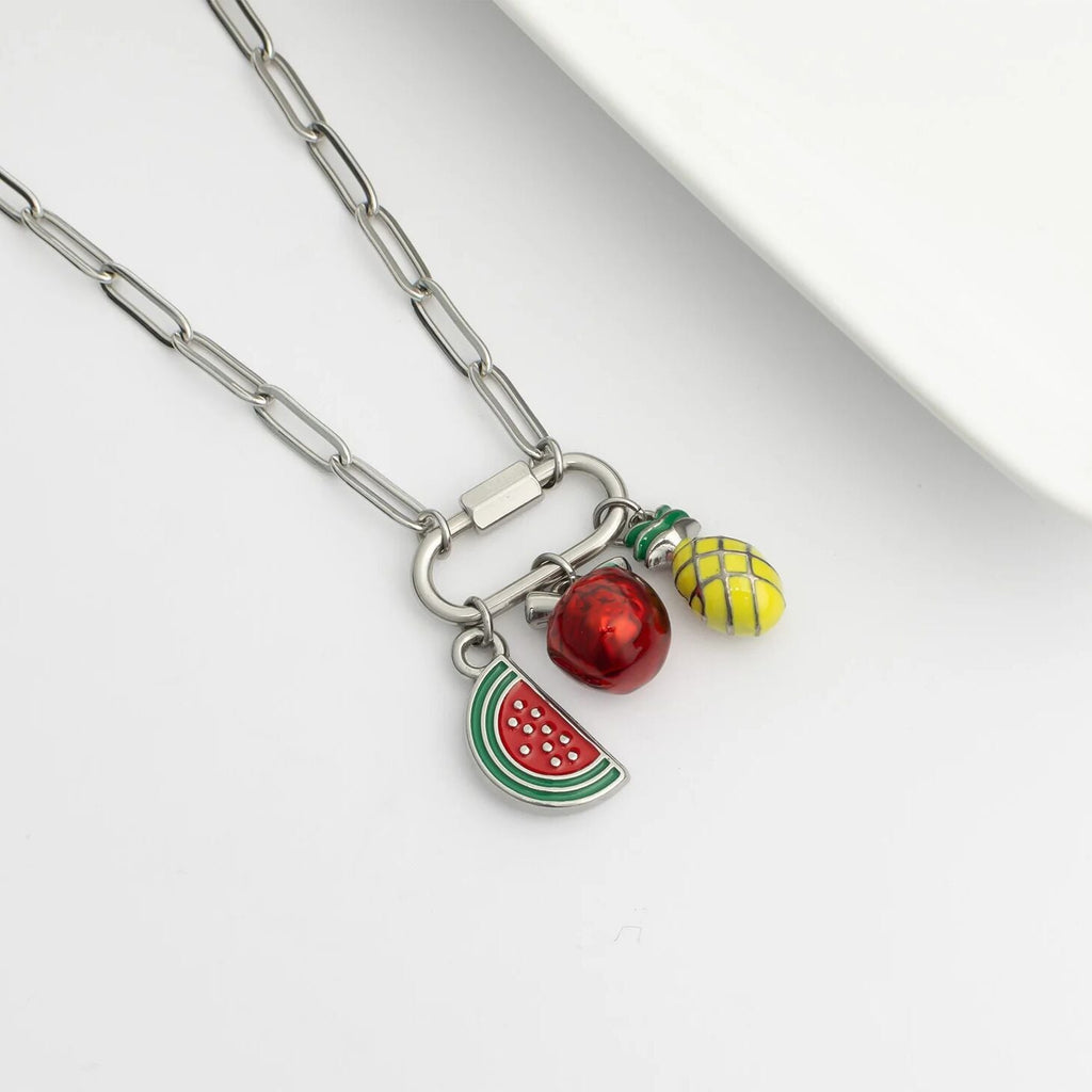 Fruit Charm Set – 18K Gold Stainless Steel Summer Charm Set | Hypoallergenic Jewelry
