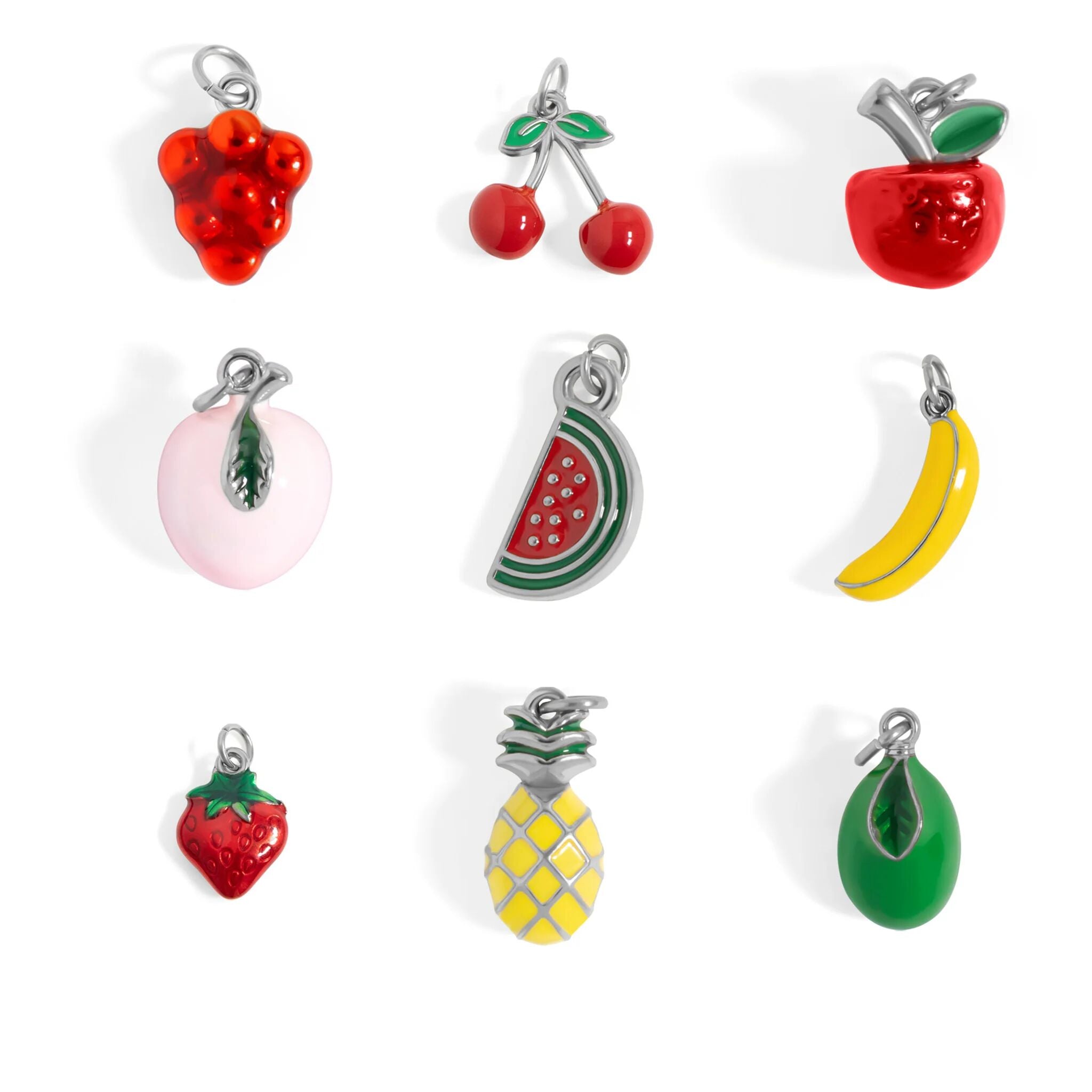 Fruit Charm Set – 18K Gold Stainless Steel Summer Charm Set | Hypoallergenic Jewelry