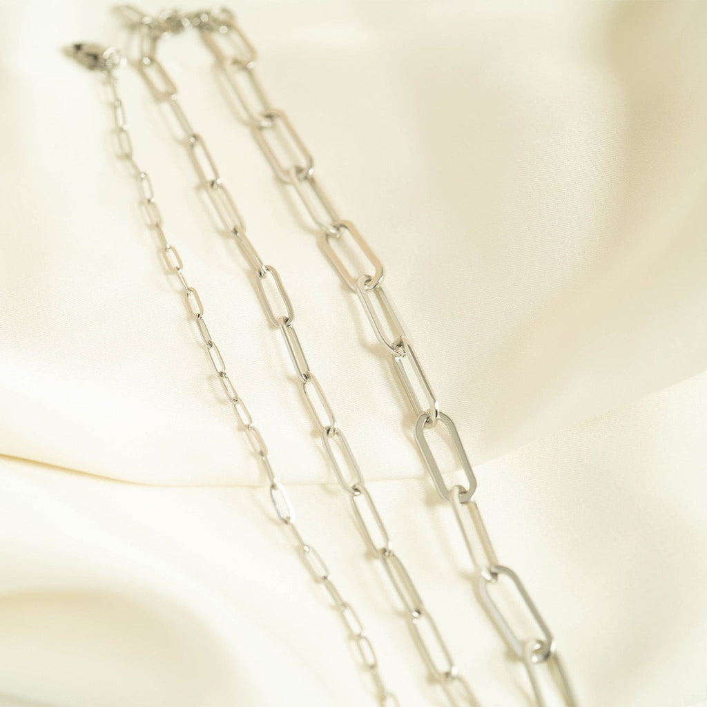 18K Gold PVD Stainless Steel Paperclip Chain Bracelet