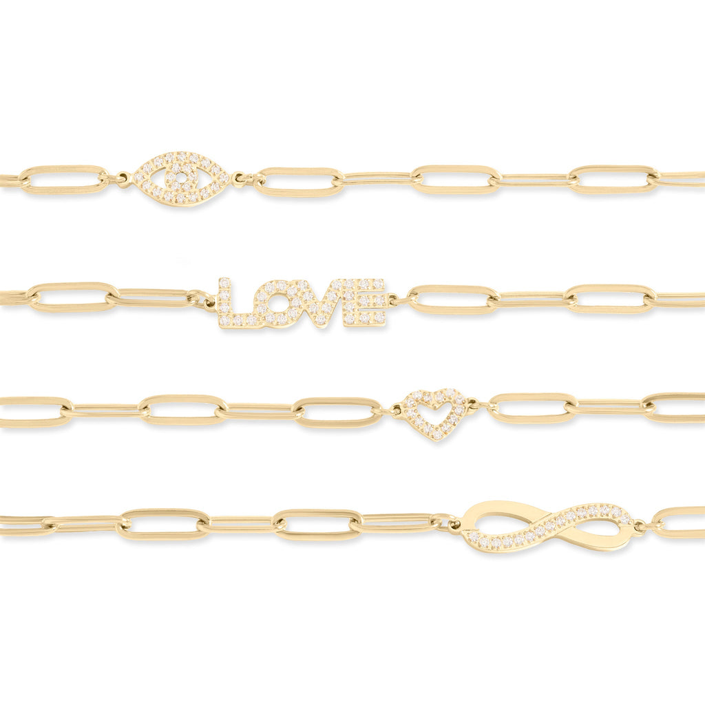Gold Paperclip Bracelet – Adjustable 18K Gold PVD Stainless Steel Chain