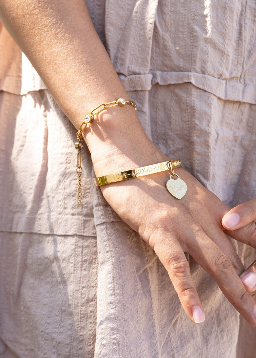 18K Gold Paperclip Bracelet – Hypoallergenic Stainless Steel Chain Jewelry