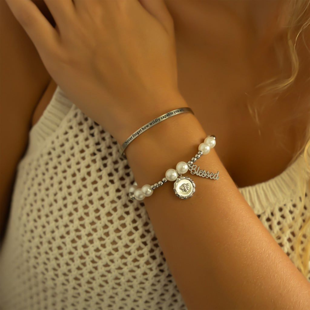 18K Gold Charm Blessed Pendant | Waterproof Hypoallergenic Stainless Steel Jewelry