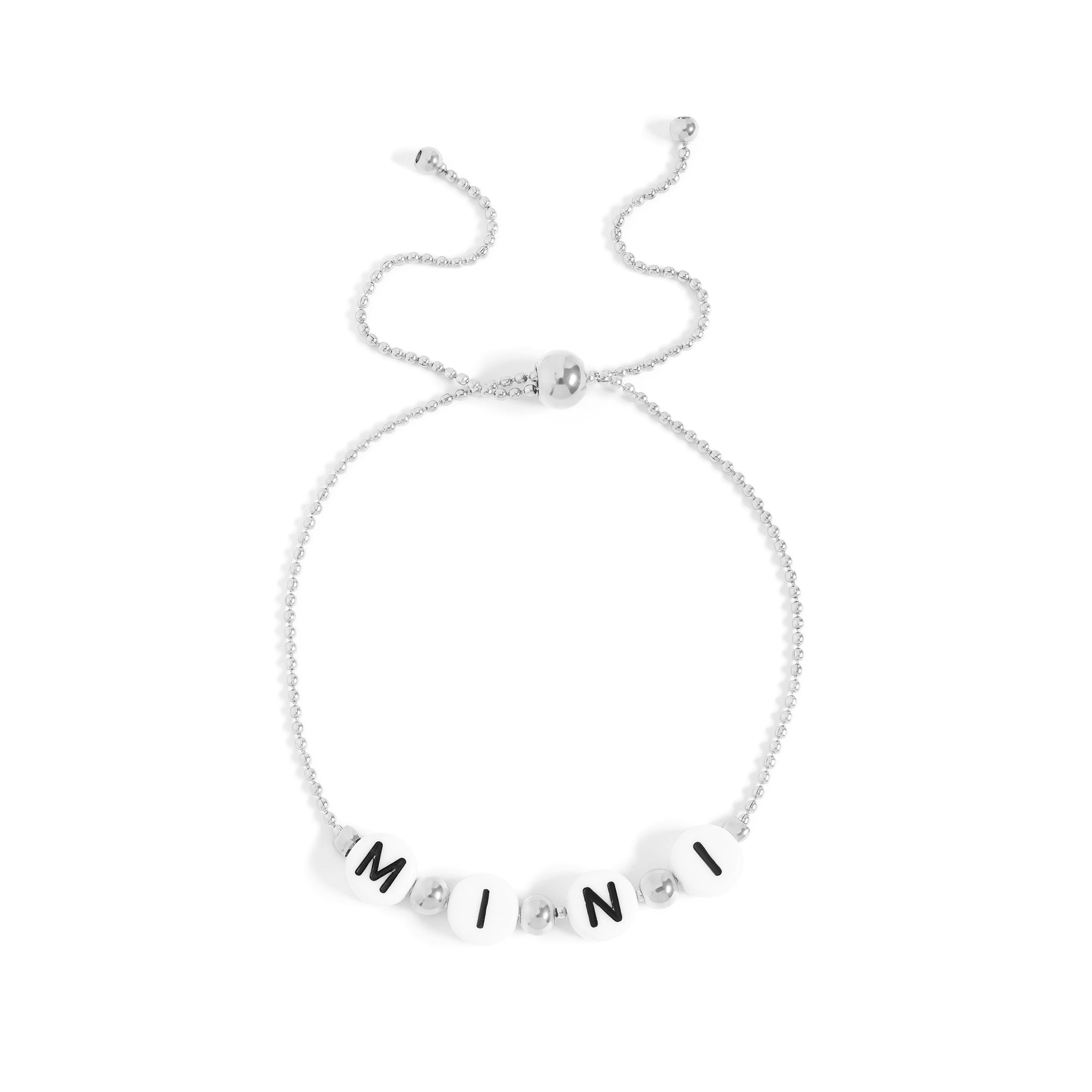 18K gold PVD Stainless Steel Beaded "Mini" Adjustable Bracelet