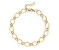 Stainless Steel Hammered Oval Bracelet