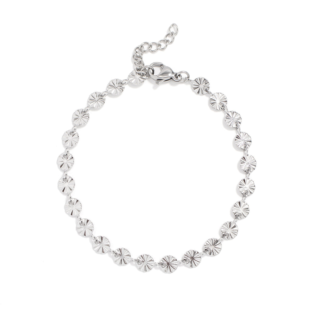 Stainless Steel Sunburst Bracelet
