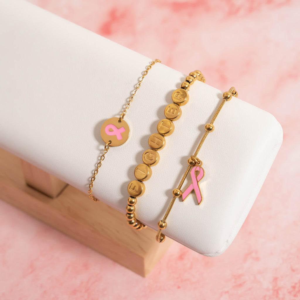 Breast Cancer Charm Bracelet